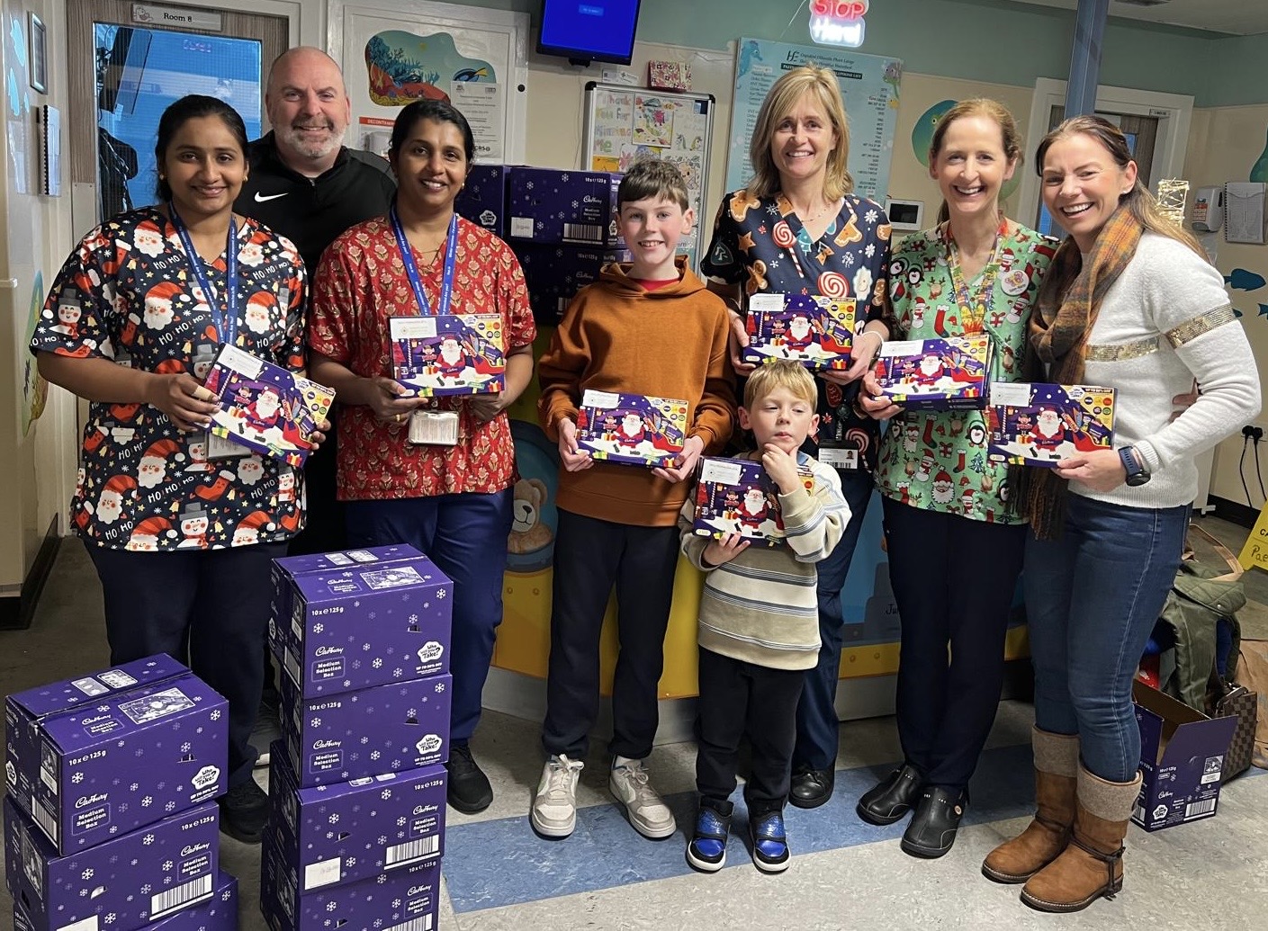 Juniors For Juniors Team Members, Janet and Isobel with help from Penneys Waterford provide important resources to the Children's Ward at UHW