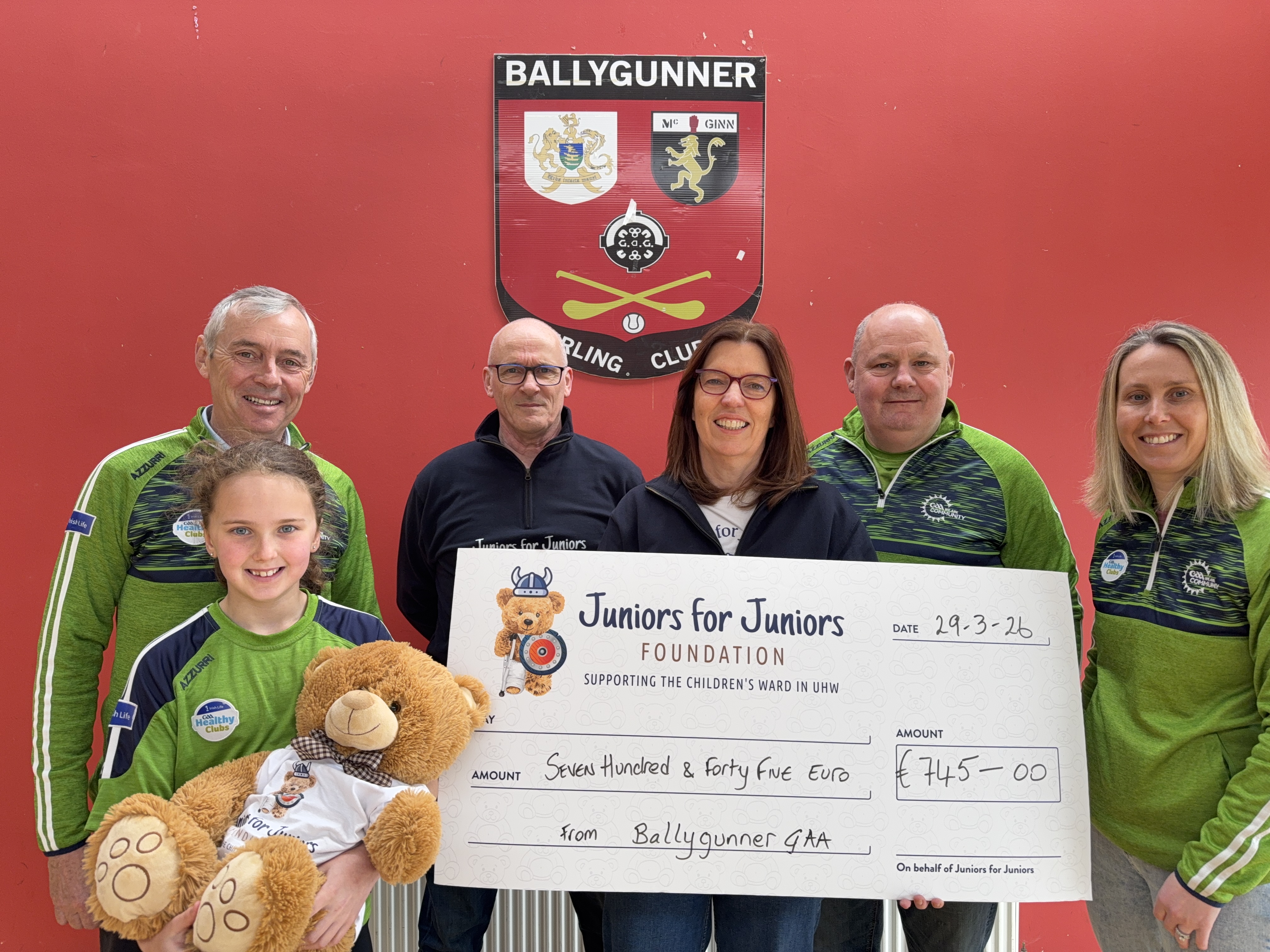 A big thank you to Ballygunner GAA Club for their Generous Donation